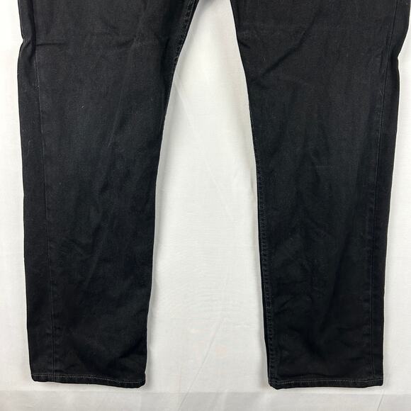 Levi's 505 Regular Fit Straight Leg Black Denim Jeans Mens Size 38x30 - Picture 8 of 11